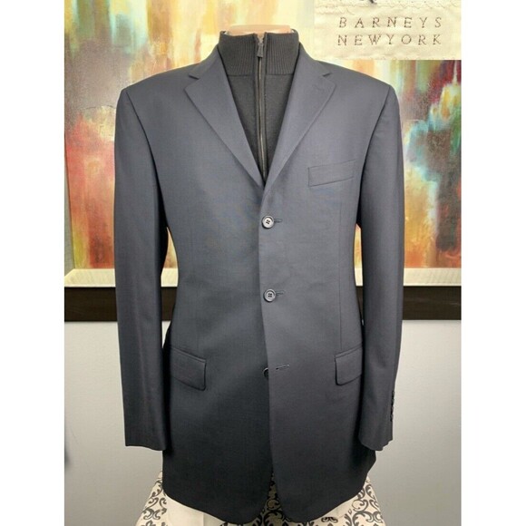 Barney’s New York Mens Made In Italy Navy Blazer 44L $1729 - Picture 1 of 16